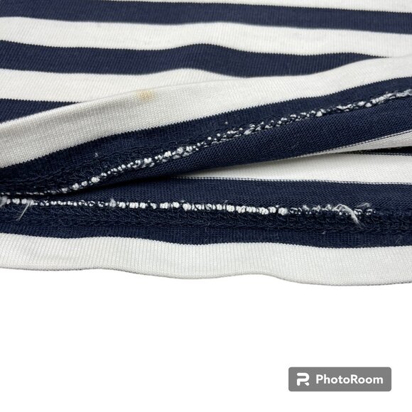 Women's J. CREW Short-Sleeve Striped Cotton Mini Dress- Size Small - Picture 11 of 15